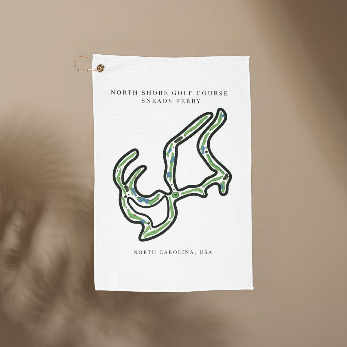 North Shore Golf Course Golf Course Prints, North Carolina | Golf Course Print Towels | Golf Course Microfiber