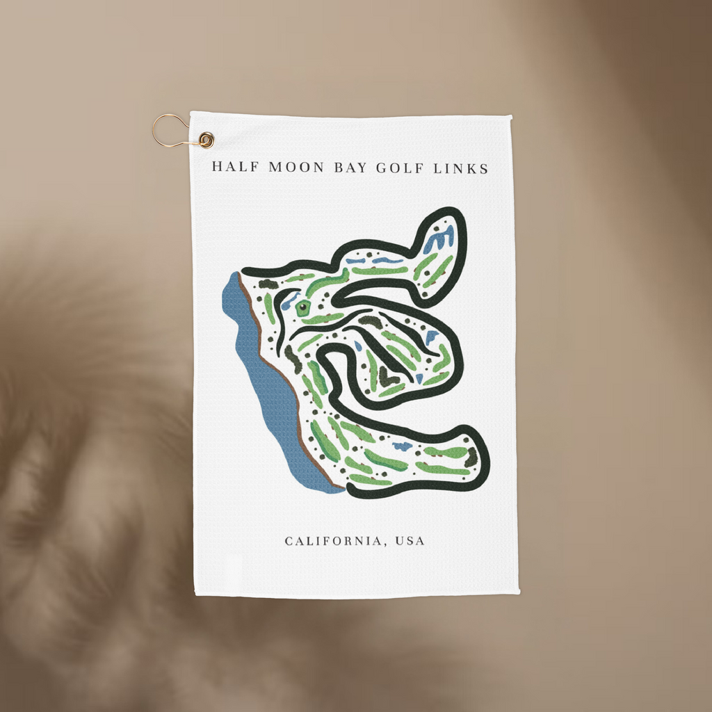 Half Moon Bay Golf Links, Golf Course Print, California | Golf Course Print Towels | Golf Course Microfiber