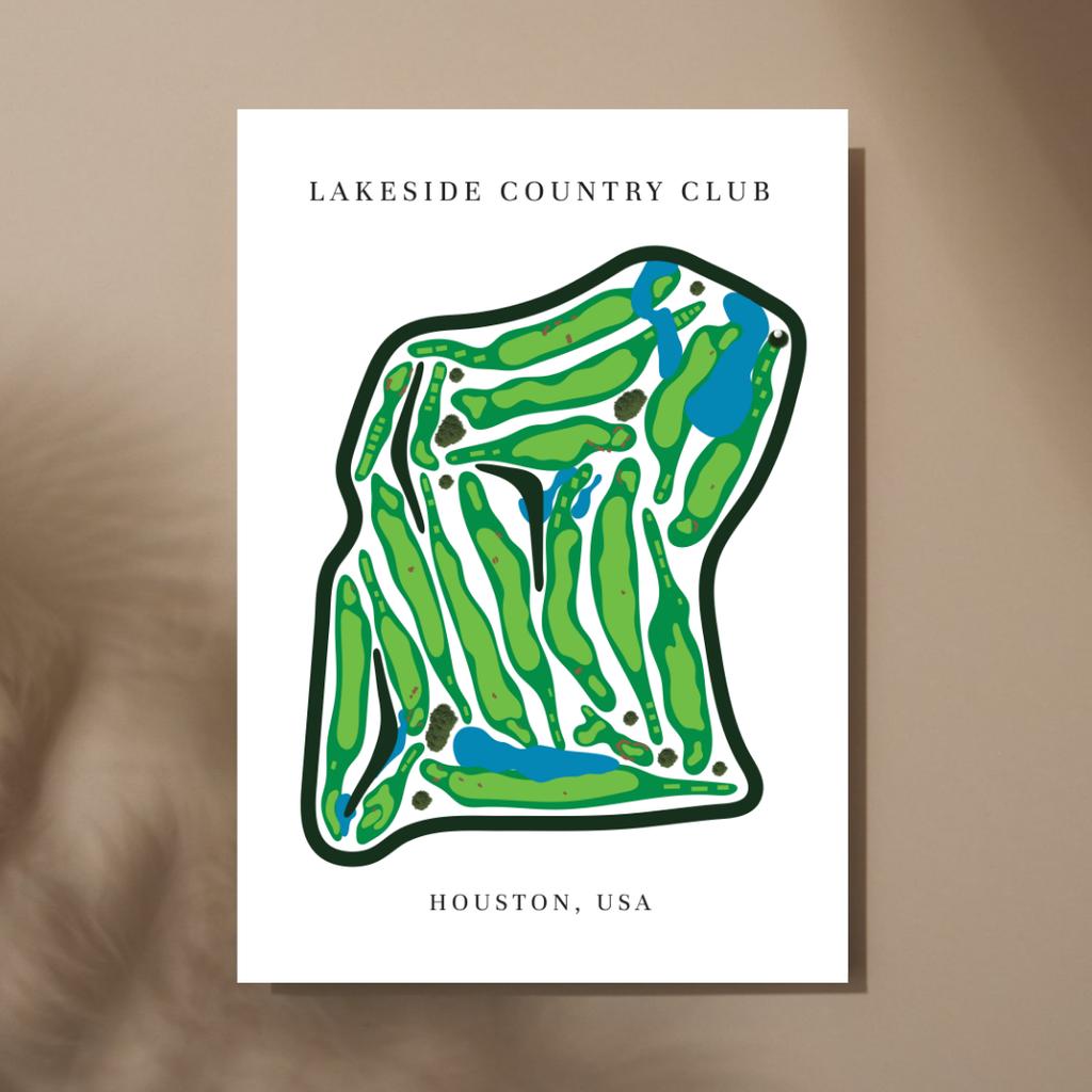 Lakeside Country Club, Golf Course Prints, Texas