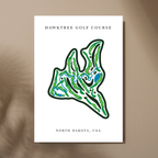 Hawktree  Golf Club, Golf Course Print, North Dakota