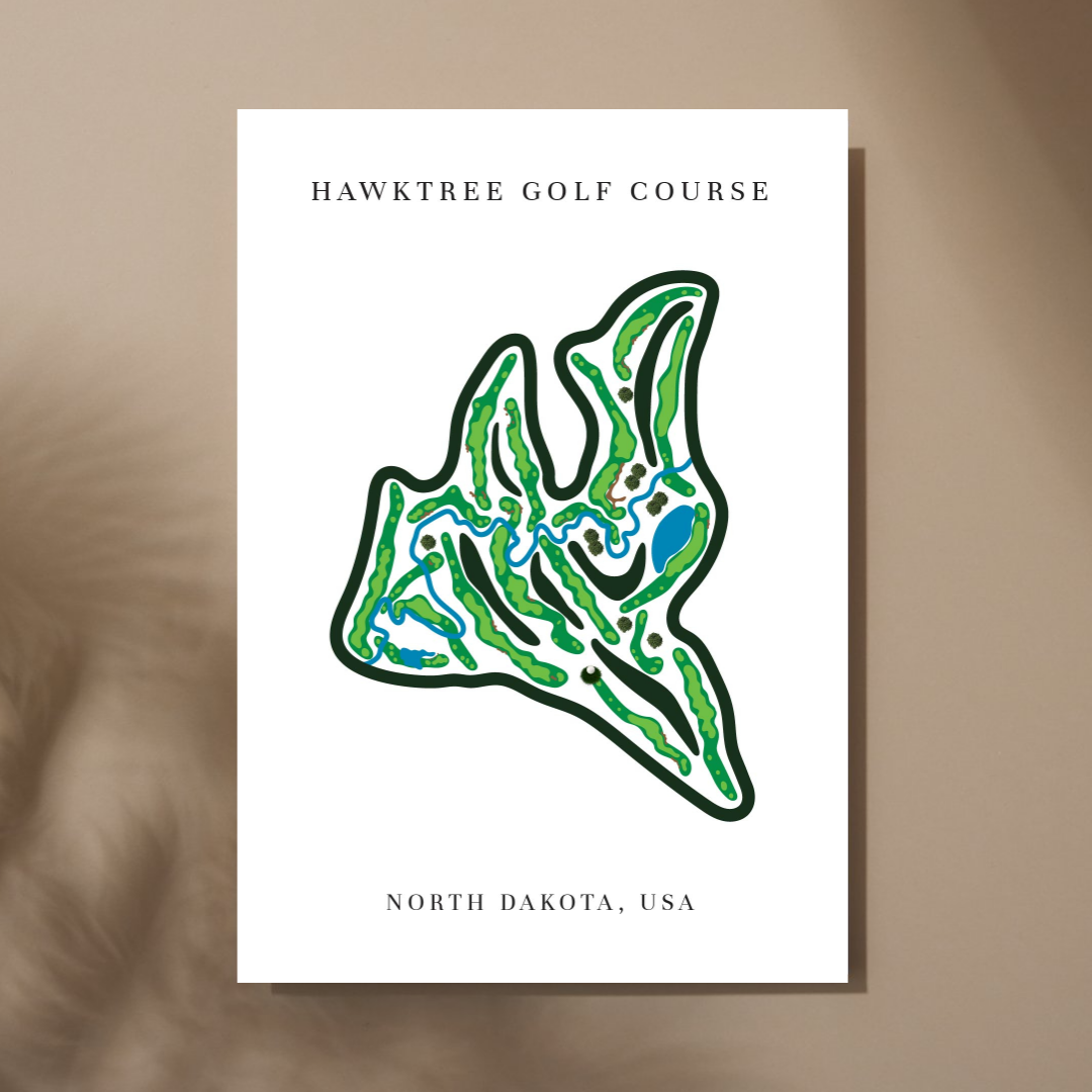 Hawktree  Golf Club, Golf Course Print, North Dakota