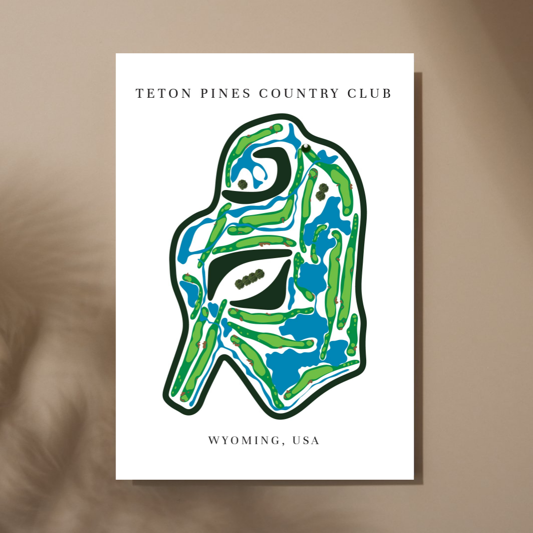 Teton Pines Country Club, Golf Club Course Print, Wyoming
