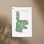 Skokie Country Club Golf Course Towel, Illinois | Microfiber Map Towel