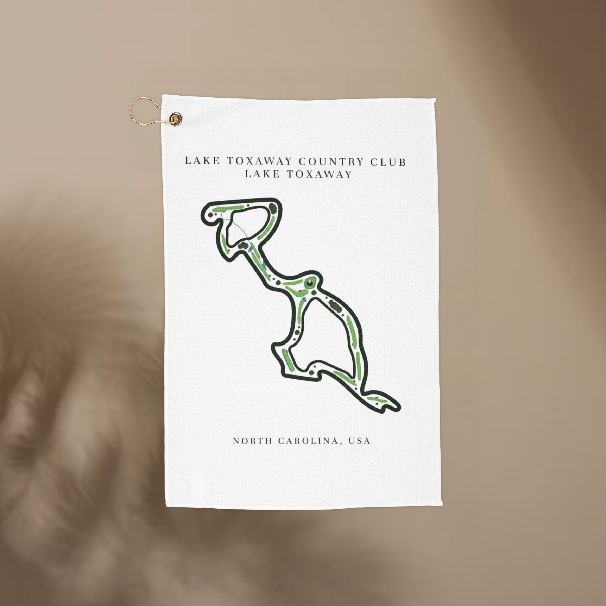 Lake Toxaway Country Club Golf Course Prints, North Carolina | Golf Course Print Towels | Golf Course Microfiber
