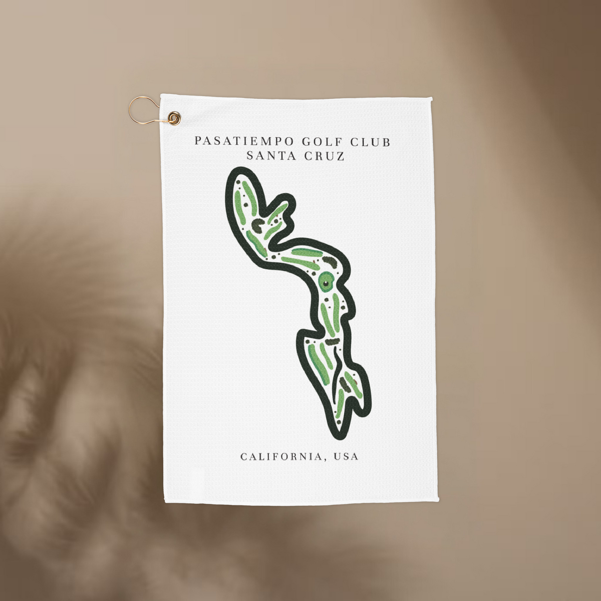 Pasatiempo Golf Club, Golf Course Print, California | Golf Course Print Towels | Golf Course Microfiber