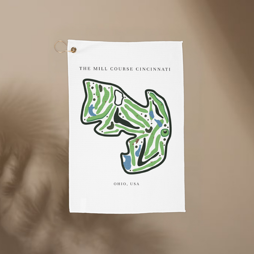 The Mill Course Cincinnati Ohio | Golf Course Print Towels | Golf Course Microfiber