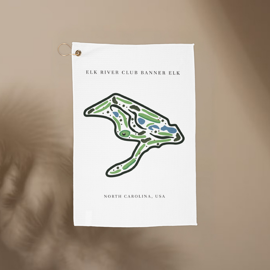 Elk River Club Golf Course Print, North Carolina | Golf Course Print Towels | Golf Course Microfiber