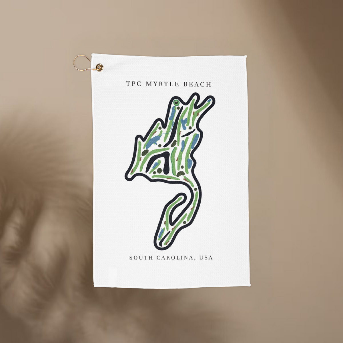 TPC Myrtle Beach Golf Course Prints, South Carolina | Golf Course Print Towels | Golf Course Microfiber