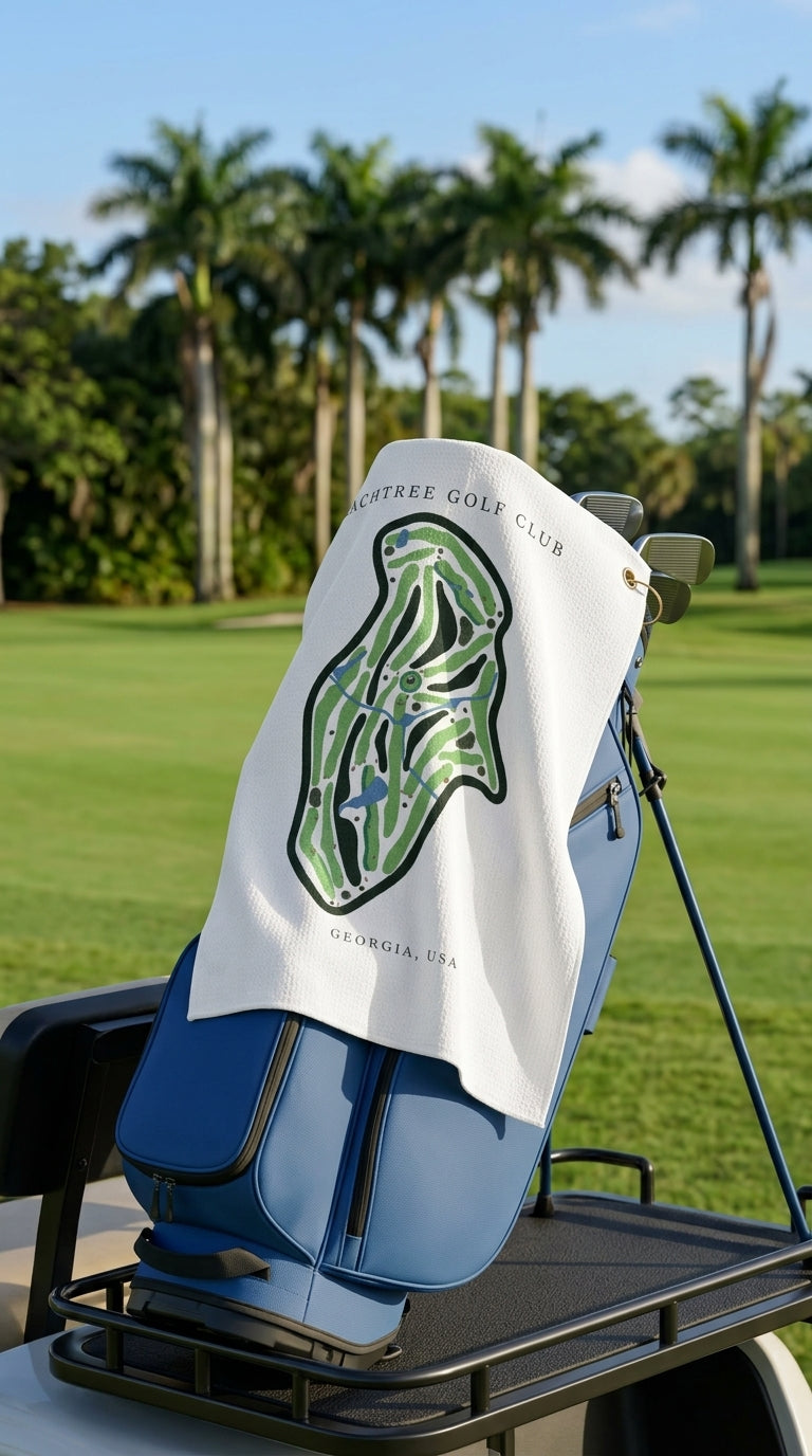 Peachtree golf club Georgia | Golf Course Print Towels | Golf Course Microfiber image 1