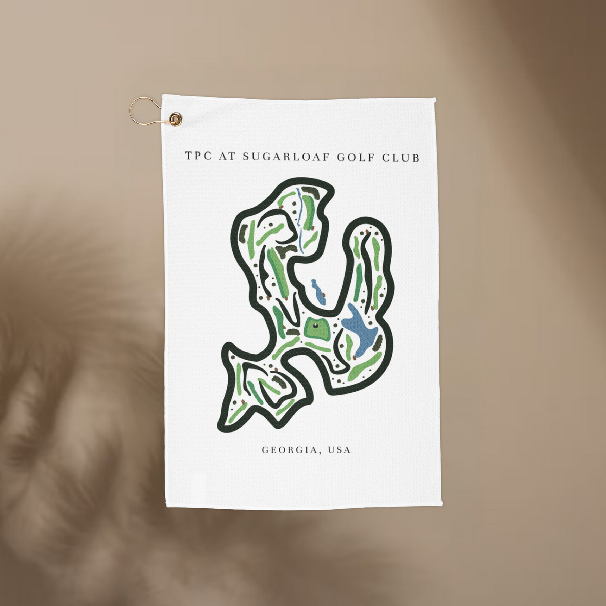 TPC at Sugarloaf Golf Club, Golf Course Print, Georgia | Golf Course Print Towels | Golf Course Microfiber