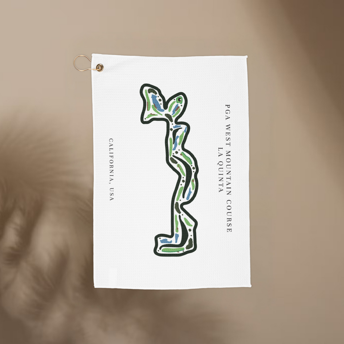 PGA West Mountain Golf Course Print, California | Golf Course Print Towels | Golf Course Microfiber