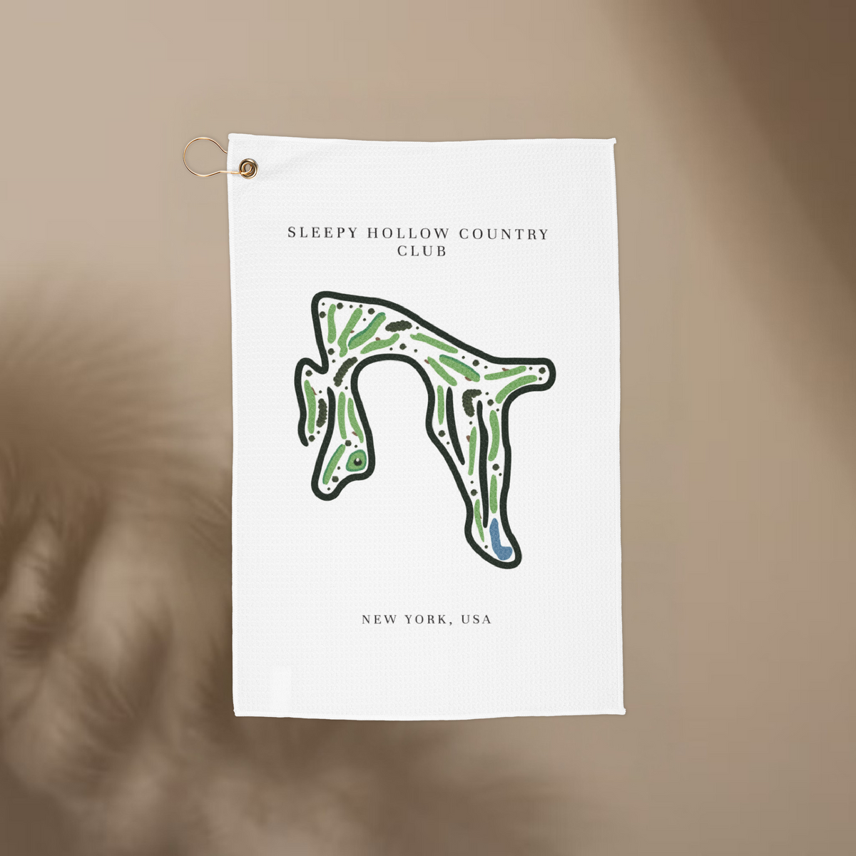 Sleepy Hollow Country Club Golf Course Print, New York | Golf Course Print Towels | Golf Course Microfiber