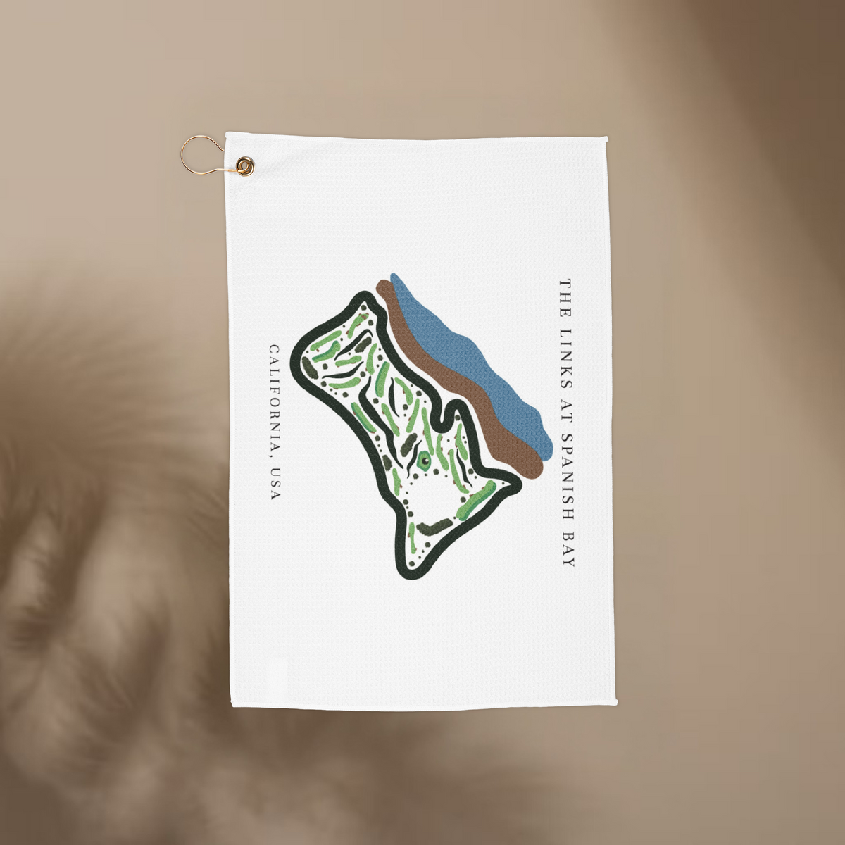 The Links at Spanish Bay Golf Course Print, California | Golf Course Print Towels | Golf Course Microfiber