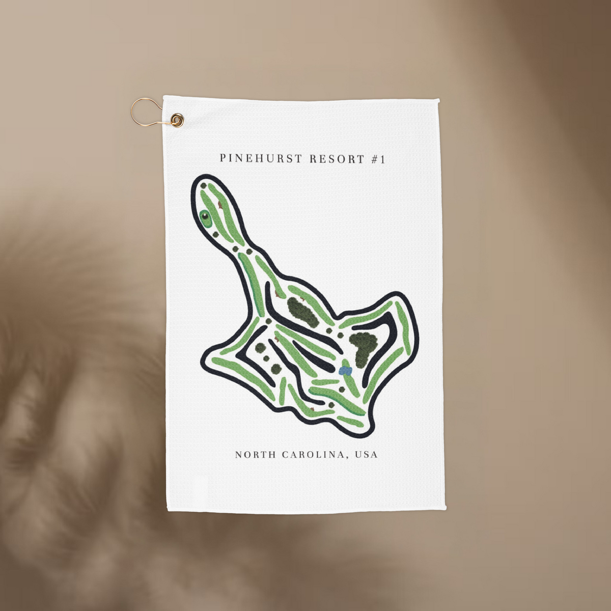 Pinehurst Resort #1 Golf Course Prints, North Carolina | Golf Course Print Towels | Golf Course Microfiber