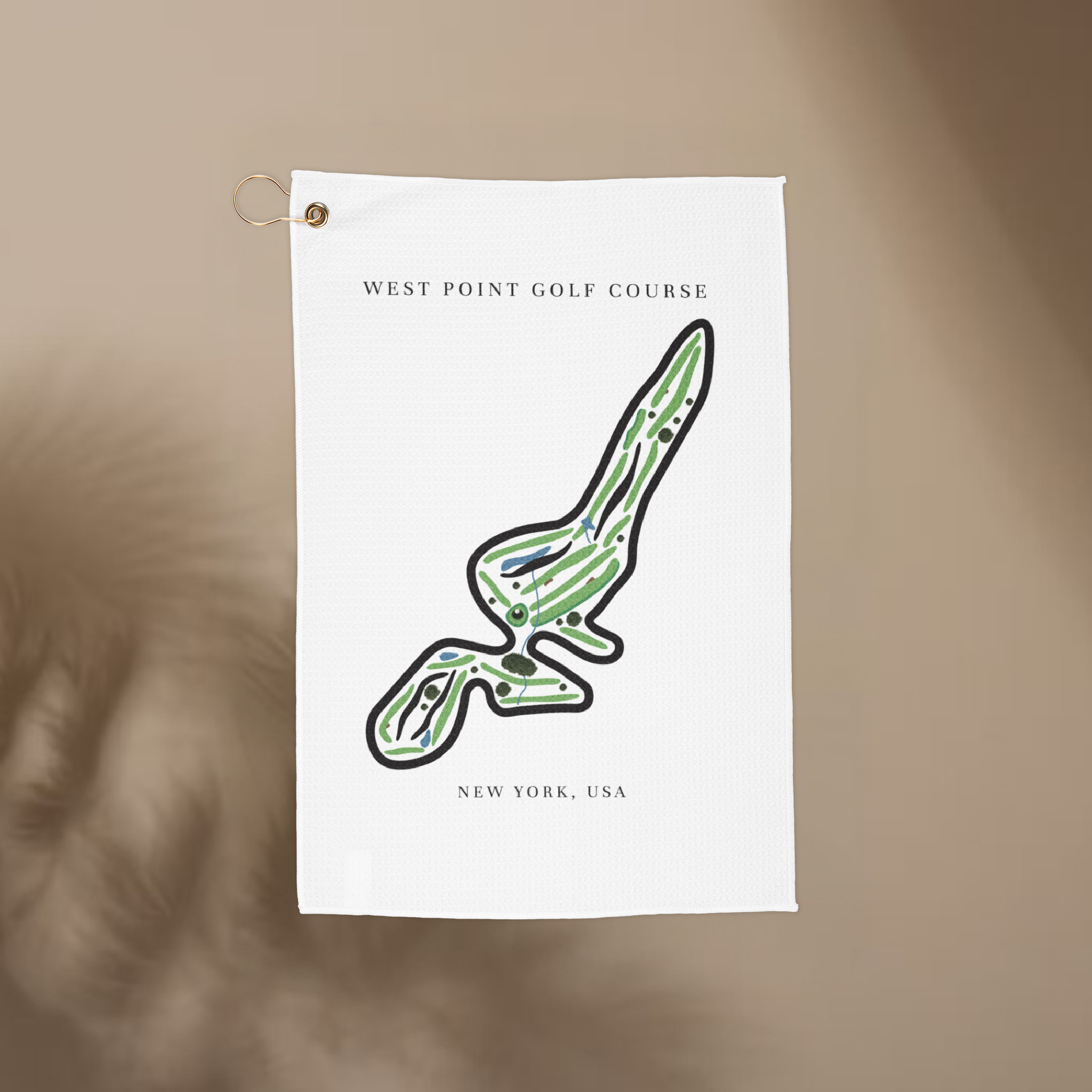 West Point Golf Course Print, New York | Golf Course Print Towels | Golf Course Microfiber