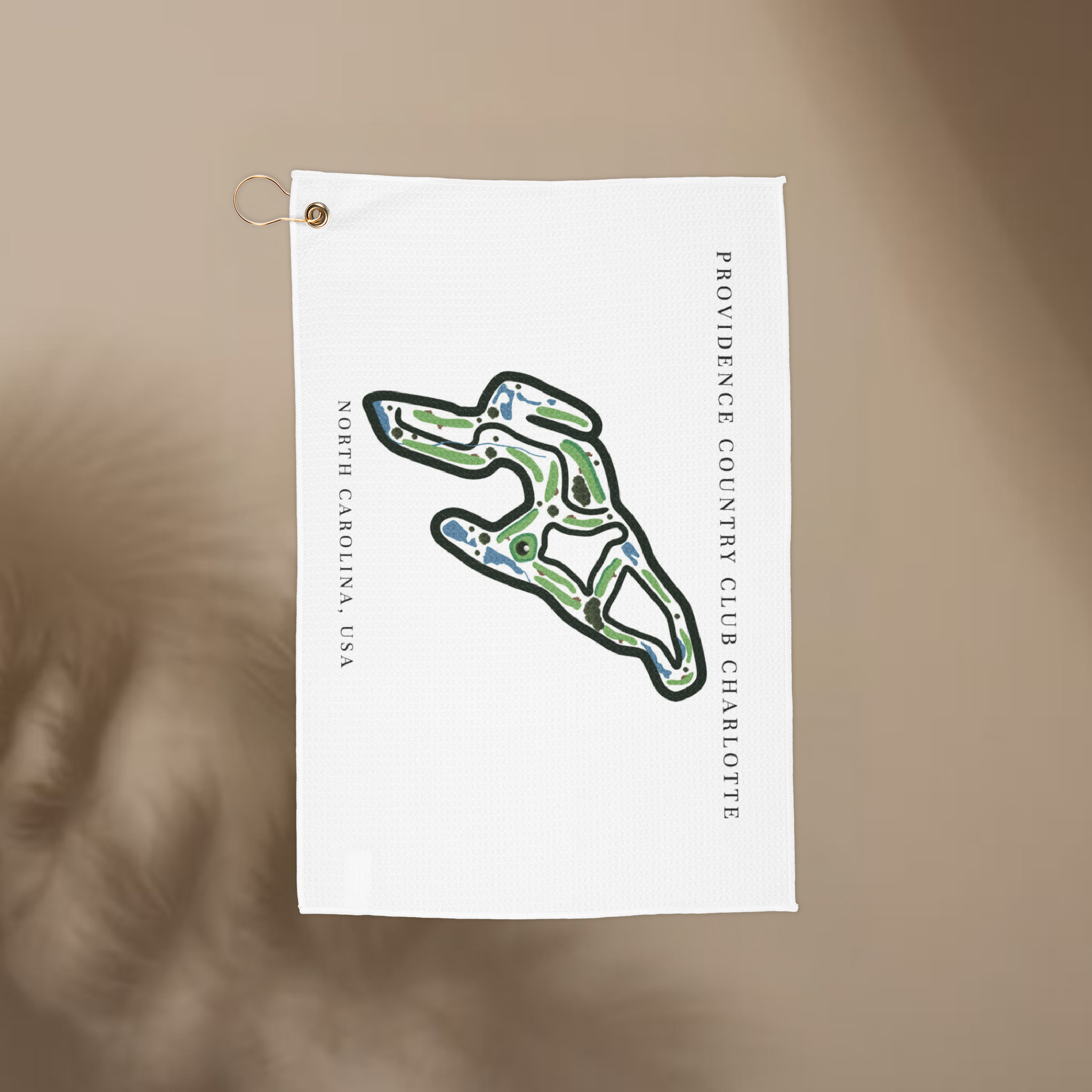 Providence Country Club Golf Course Prints, North Carolina | Golf Course Print Towels | Golf Course Microfiber