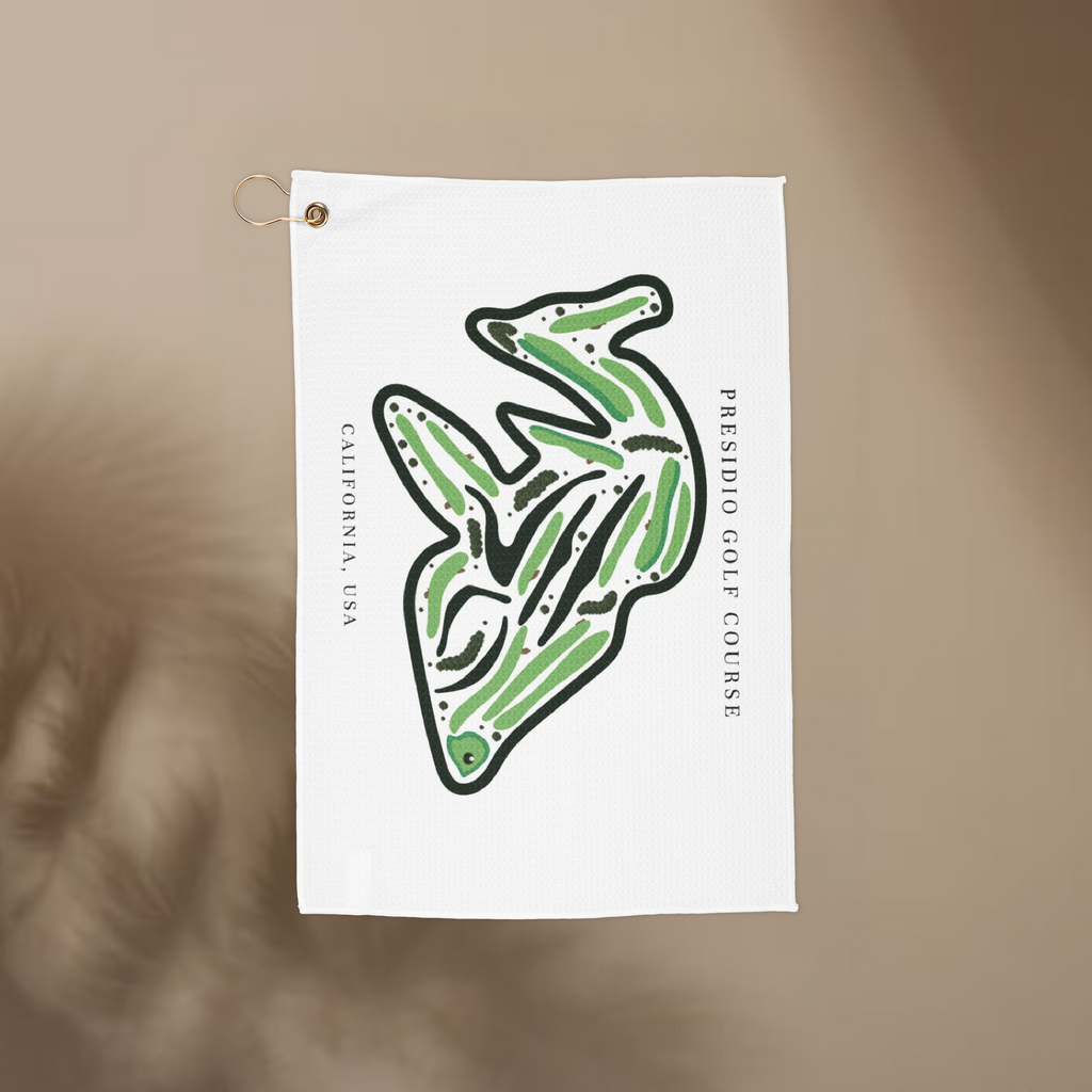 Presidio Golf Course Print, California | Golf Course Print Towels | Golf Course Microfiber