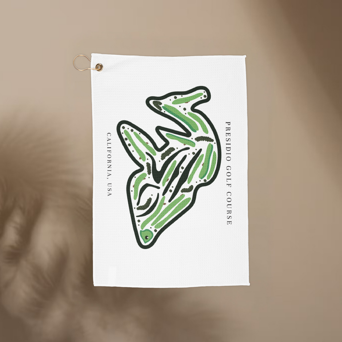 Presidio Golf Course Print, California | Golf Course Print Towels | Golf Course Microfiber