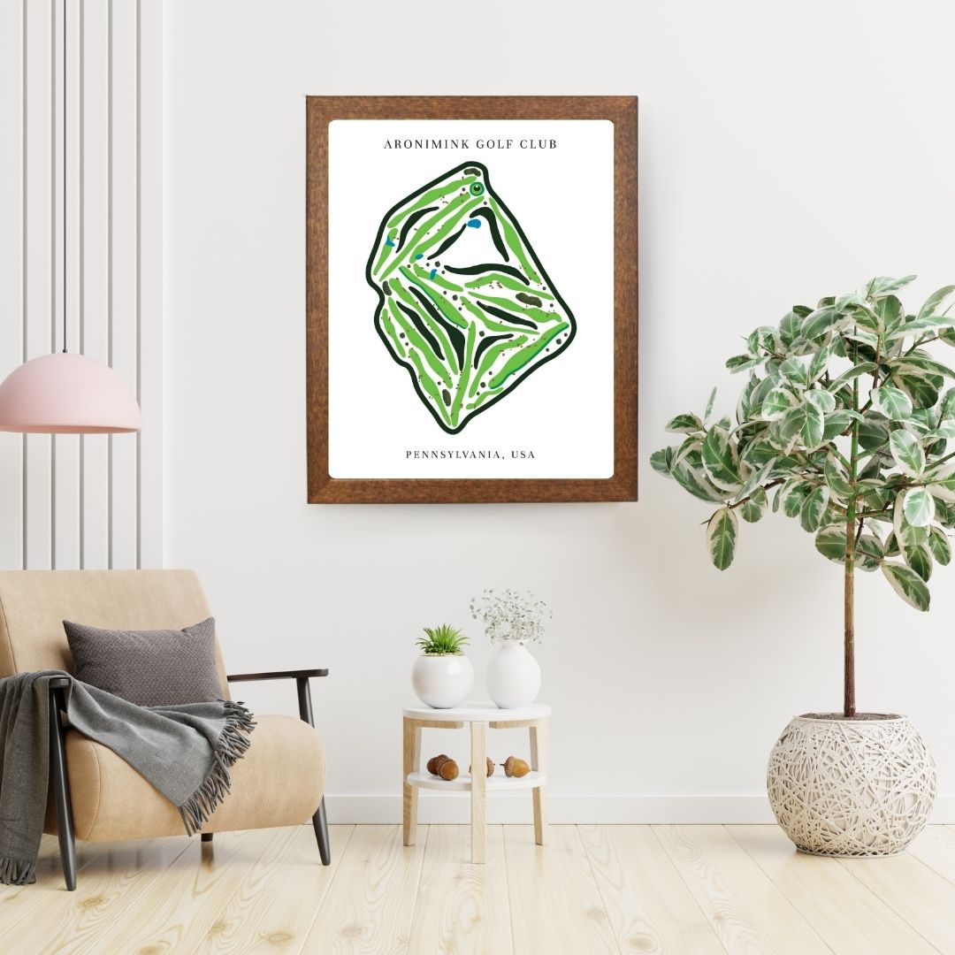 Aronimink Golf Club Golf Course Prints, Pennsylvania, Golf Map Artwork
