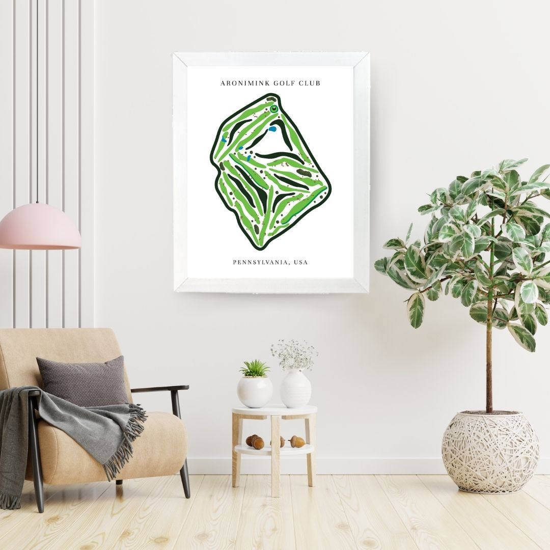 Aronimink Golf Club Golf Course Prints, Pennsylvania, Golf Map Artwork