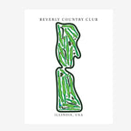 Beverly Country Club Golf Course Prints, Illinois, Golf Map Artwork