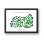 Anchorage Golf Courses Golf Course Print Alaska , Golf Map Artwork