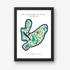 TPC Sawgrass Players Stadium Golf Course Prints, California, Golf Map Artwork