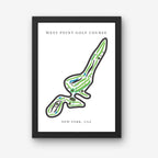 West Point Golf Course Print, New York, Golf Map Artwork