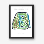 Seminole Golf Club Golf Course Prints, Florida, Golf Map Artwork