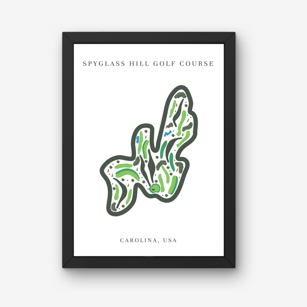 Spyglass Hill Golf Course Print, California, Golf Map Artworks