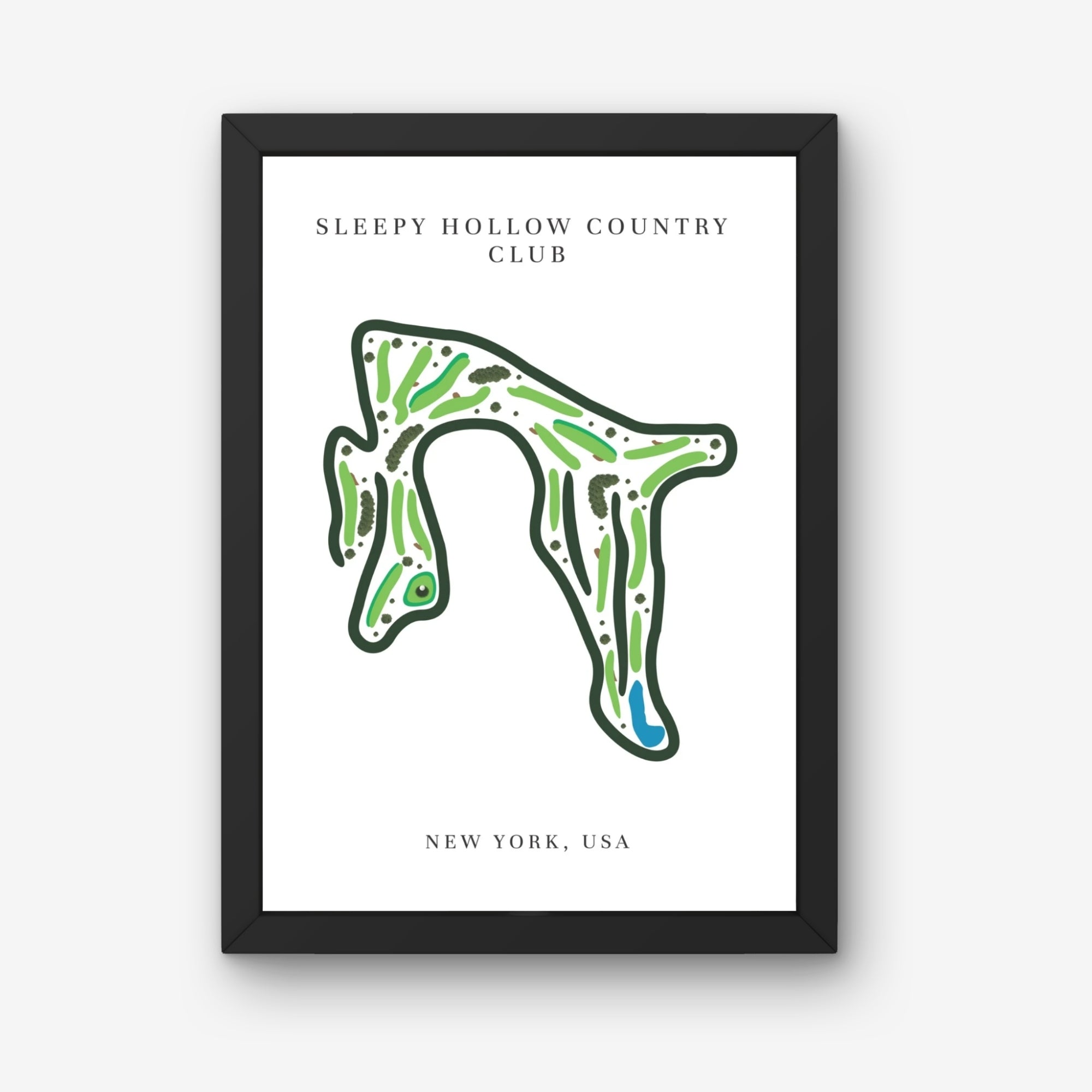 Sleepy Hollow Country Club Golf Course Print, New York, Golf Map artworks