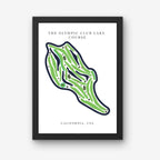 The Olympic Club Lake Course Golf Course Prints, California, Golf Map Artwork