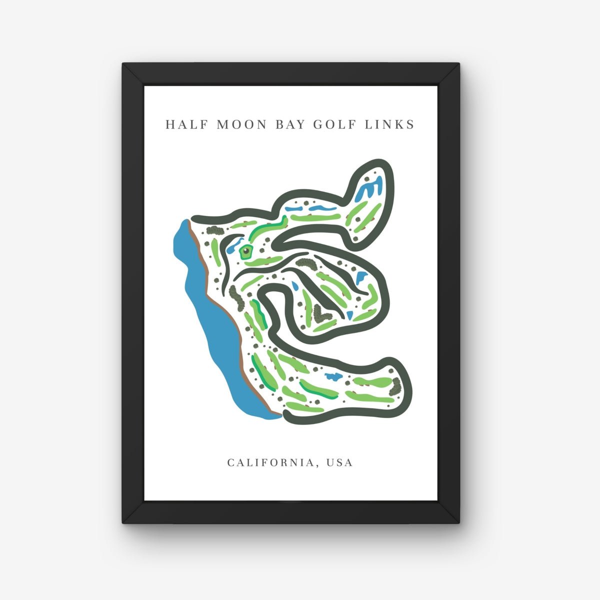 Half Moon Bay Golf Links, Golf Course Print, California