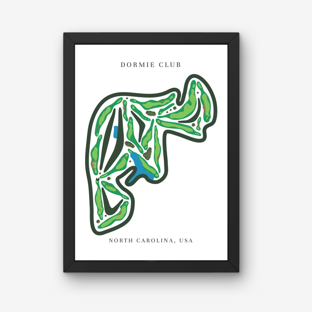 Dormie Club Golf Course Prints, North Carolina, Golf Map Artwork