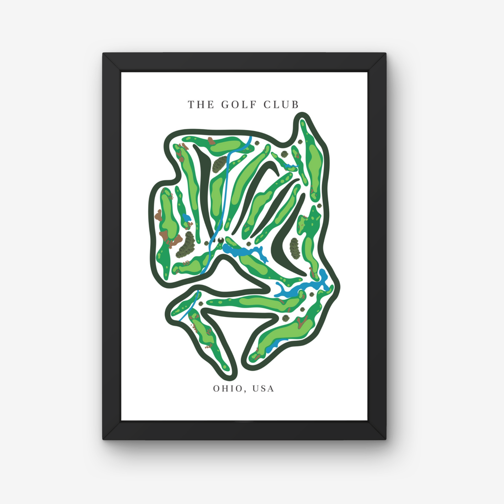 The Golf Club Golf Course Prints, Ohio, Golf Map Artwork
