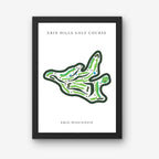 Erin Hills Golf Course Print, Wisconsin, Golf Map Artworks