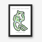 Bailey Creek Golf Course Print, California, Golf Map Artworks