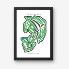 TPC Deere Run Golf Course Prints, Illinois, Golf Map Artwork