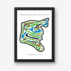 Sweetens Cove Golf Club Golf Course Prints, Tennessee, Golf Map Artwork