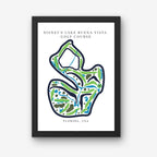 Disney's Lake Buena Vista Golf Course Prints, Florida, Golf Map Artwork