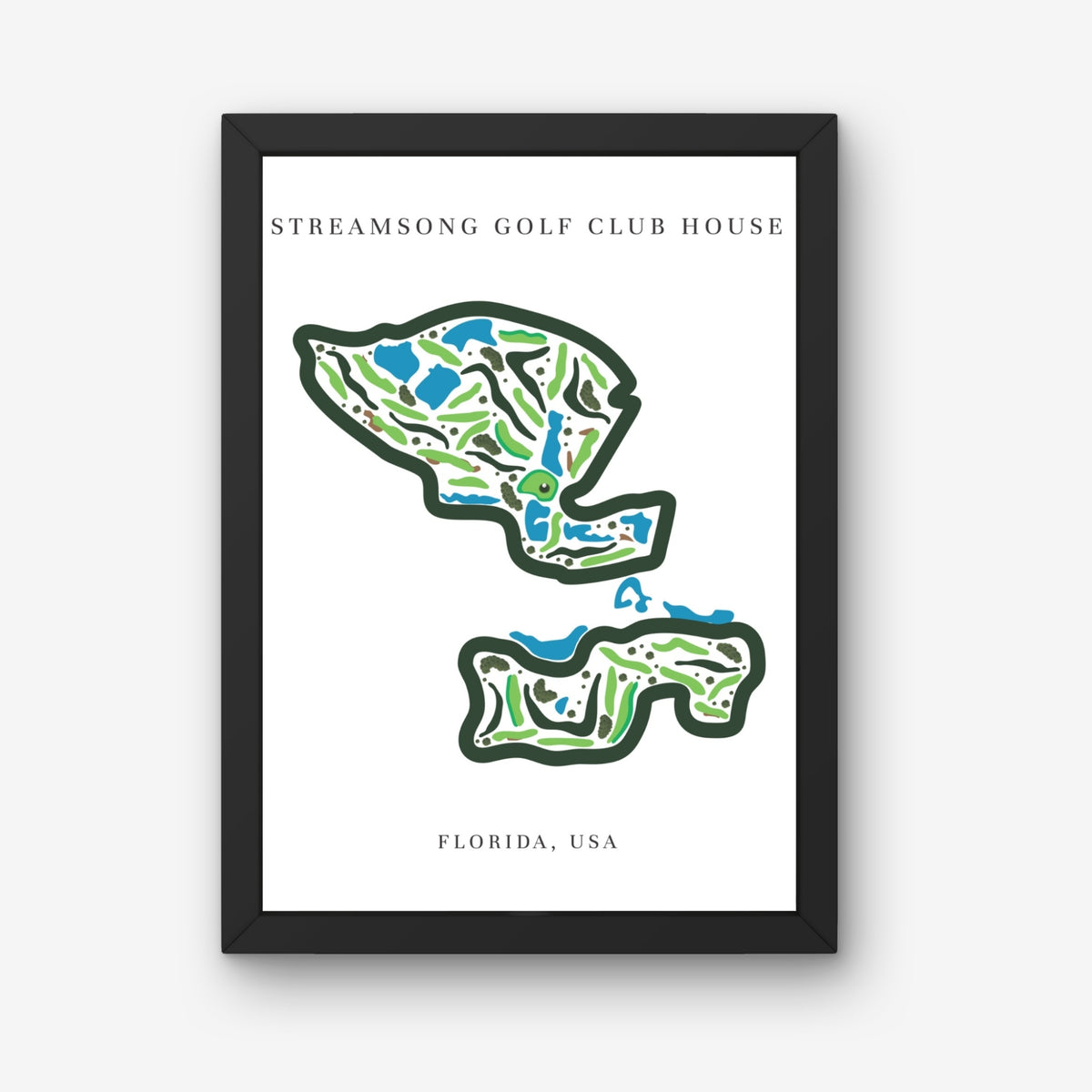 Streamsong Golf & Club house, Golf Course Print, Florida