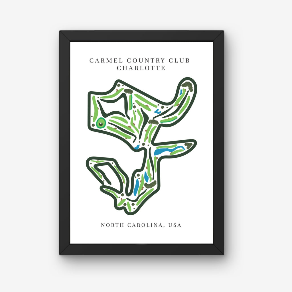 Carmel Country Club Golf Course Print, North Carolina, Golf Map artworks