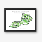 Philadelphia Cricket Club Wissahickon Course Golf Course Prints, Pennsylvania, Golf Map Artwork