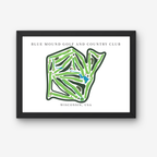 Blue Mound Golf and Country Club Golf Course Prints, Wisconsin, Golf Map Artwork