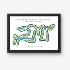 Cougar Point Golf Club House Golf Course Prints, South Carolina, Golf Map Artwork