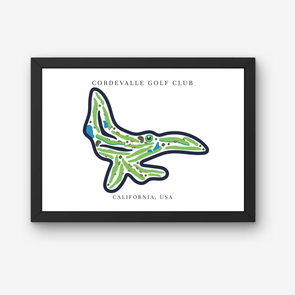 CordeValle Golf Club Golf Course Prints, California, Golf Map Artwork