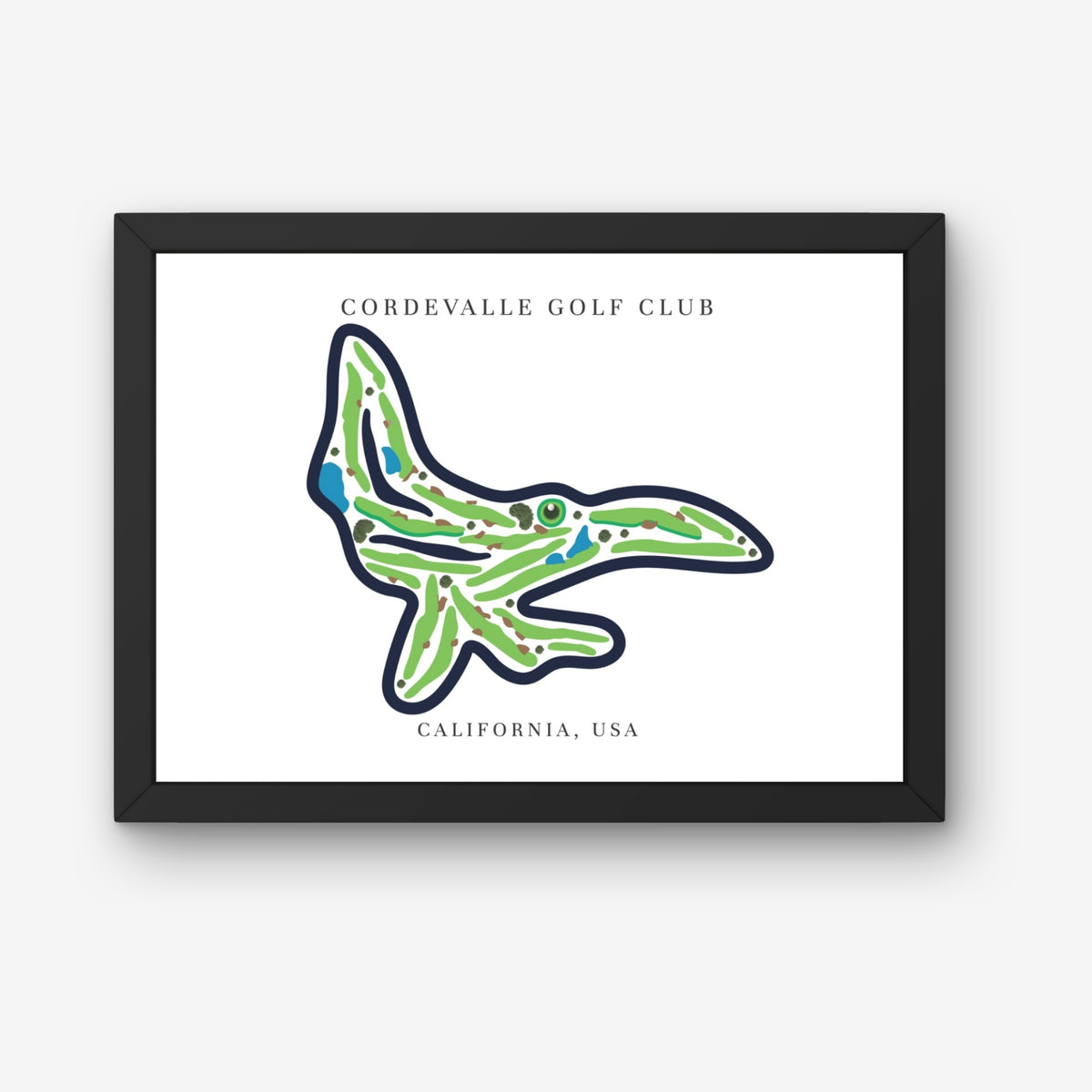 CordeValle Golf Club Golf Course Prints, California, Golf Map Artwork