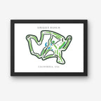 Grizzly Ranch Golf Course Print California, Golf Map Artworks