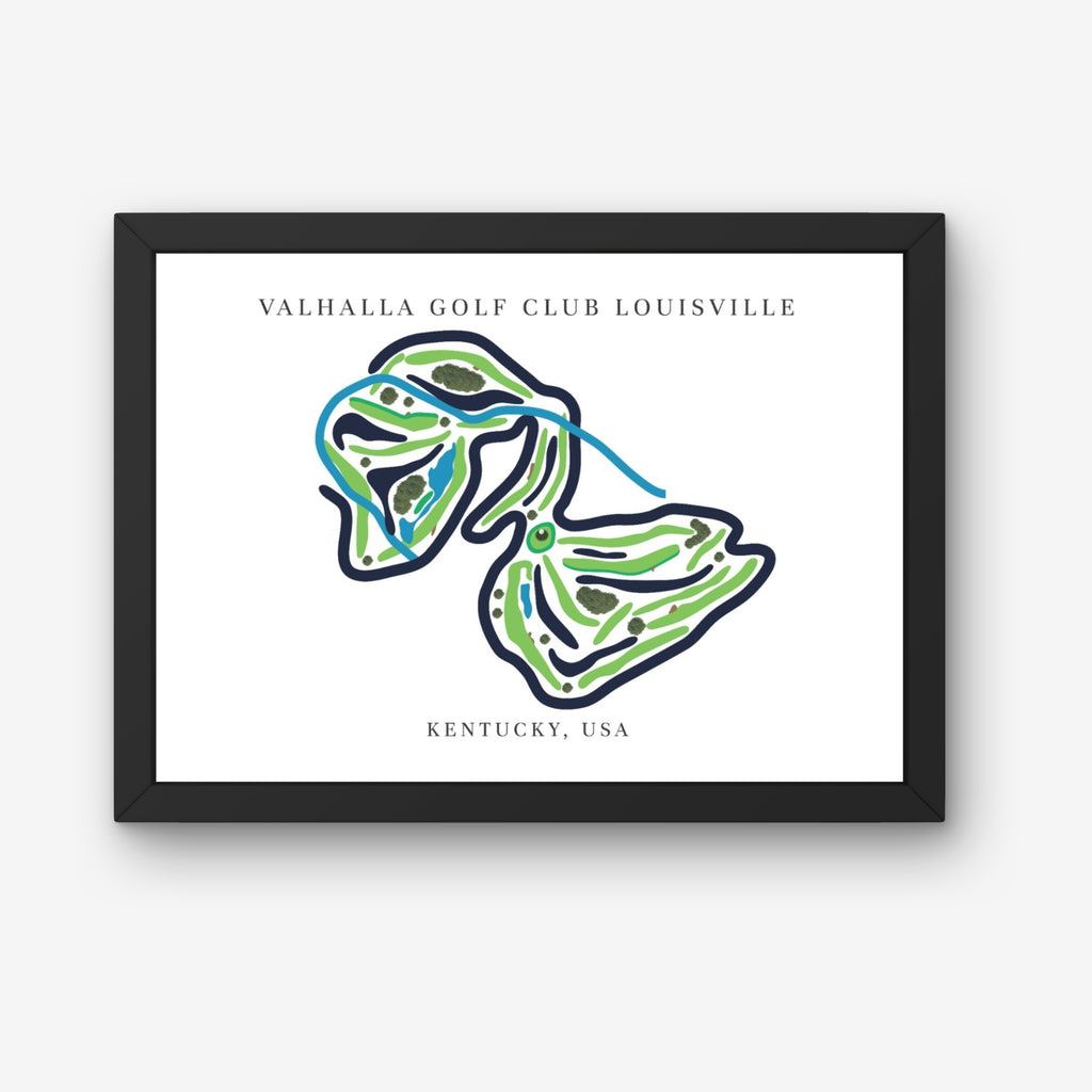 Valhalla Golf Club Golf Course Prints, Kentucky, Golf Map Artwork