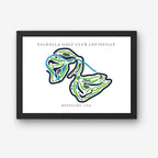 Valhalla Golf Club Golf Course Prints, Kentucky, Golf Map Artwork